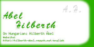 abel hilberth business card