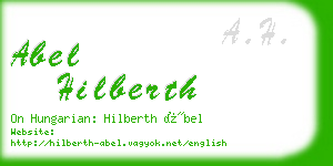 abel hilberth business card